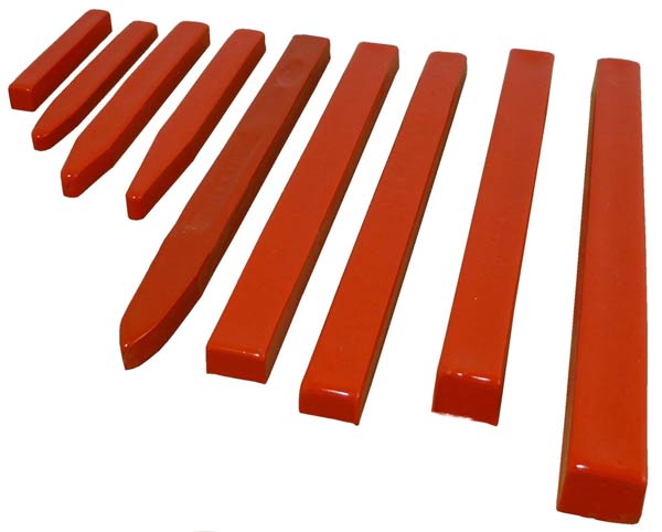Siegellack rot in Stangen unterschiedliche Gr��en